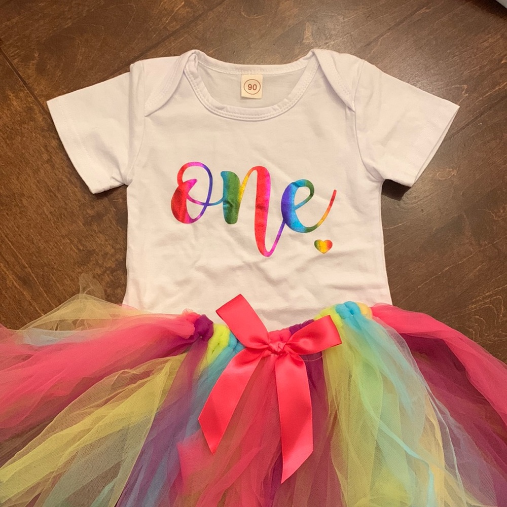 Girls First Birthday Onesie and Tutu